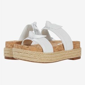 Alexandre Birman Clarita Sport Leather Espadrille Platform Sandals. Size 37.5/7